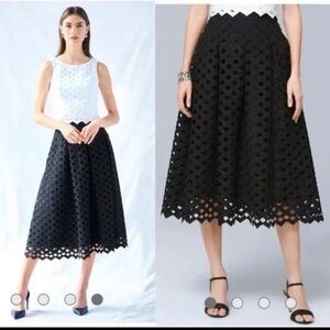 Lattice Black Skirt